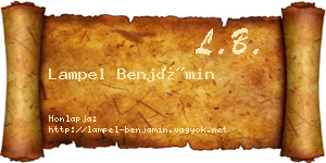 Lampel Benjámin névjegykártya